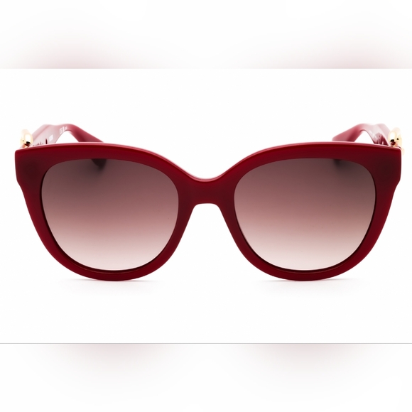 MOSCHINO MOS143/S Red Sunglasses with Gold Accents - Picture 2 of 4